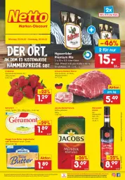 Gazetka promocyjna Netto Marken-Discount - Filial-Angebote - Gazetka - ważna od 30.04 do 30.04.2022 - strona 1 - produkty: amaro, angebot, beere, beeren, butter, eis, erdbeere, erdbeeren, géramont, hasseröder, jacobs, Jacobs Meisterröstung, joghur, joghurt, kaffee, kräuter, kräuterlikör, likör, meggle, Meister, meisterröstung, ndk, pils, premium pils, rama, ramazzott, ramazzotti, reis, Schal, Schale, schwein, schweine, Streichzart, Ti, versandkostenfrei, wein, weine, zott, ZTE