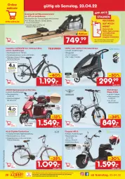Gazetka promocyjna Netto Marken-Discount - Filial-Angebote - Gazetka - ważna od 30.04 do 30.04.2022 - strona 26 - produkty: acer, akku, Anhänger, Bau, braun, Buggy, Dreirad, E-Bike, eis, Elektro, erde, Fahrrad, felgen, Kette, Kinder, LG, ndk, reis, rücktrittbremse, Schal, shimano, Ti, wasser