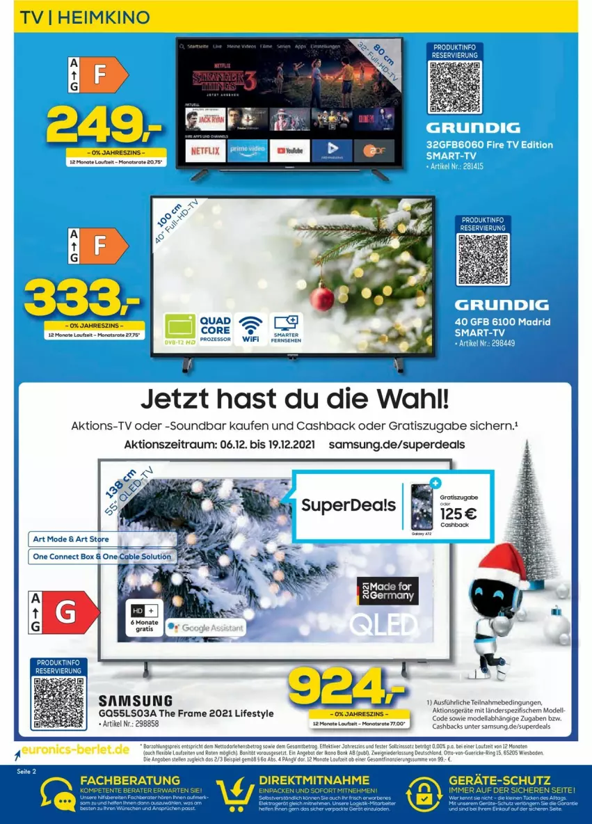 Aktueller Prospekt Euronics - Prospekte - von 15.12 bis 22.12.2021 - strona 2 - produkty: Bad, Bank, dell, erde, fisch, fische, Mode, ring, Samsung, soundbar, Spezi, Ti