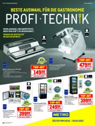 Gazetka promocyjna Metro - Profi Technik Spezial - Gazetka - ważna od 09.03 do 09.03.2022 - strona 1 - produkty: auto, beleuchtung, beutel, eis, ente, Glastür, kühlschrank, leine, Metro, reis, Rollenbox, Schrank, Ti, tisch, topf, Vakuumierer, vitrine