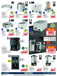 Gazetka promocyjna Metro - Profi Technik Spezial - Gazetka - ważna od 09.03 do 09.03.2022 - strona 4 - produkty: auto, Bau, Behälter, bohne, bohnen, Cap, cin, edelstahl, eis, Elektro, elle, gin, gsw, hot dog, kaffee, kaffeemaschine, kaffeespezialitäten, kaffeevollautomat, kakao, küche, latte, LG, Reinigung, reis, Schal, Schale, Spezi, suppe, suppen, tasse, teller, thermostat, Ti, topf, wasser, würstchen