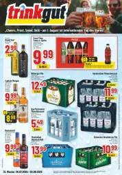 Gazetka promocyjna Trinkgut - Prospekte - Gazetka - ważna od 02.08 do 02.08.2025 - strona 1 - produkty: Alwa, Bad, Cap, captain morgan, coca-cola, cola, fanta, gerolsteine, gerolsteiner, grand sud, K2, mineralwasser, monte, pils, rama, ramazzott, ramazzotti, sprite, steiner, Ti, tisch, wasser, zott, ZTE