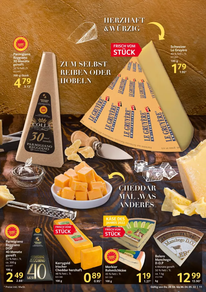 Aktueller Prospekt Selgros - Food - von 28.04 bis 04.05.2022 - strona 11 - produkty: eis, Käse, kerrygold, Manchego, milch, parmigiano, parmigiano reggiano, reggiano, reis