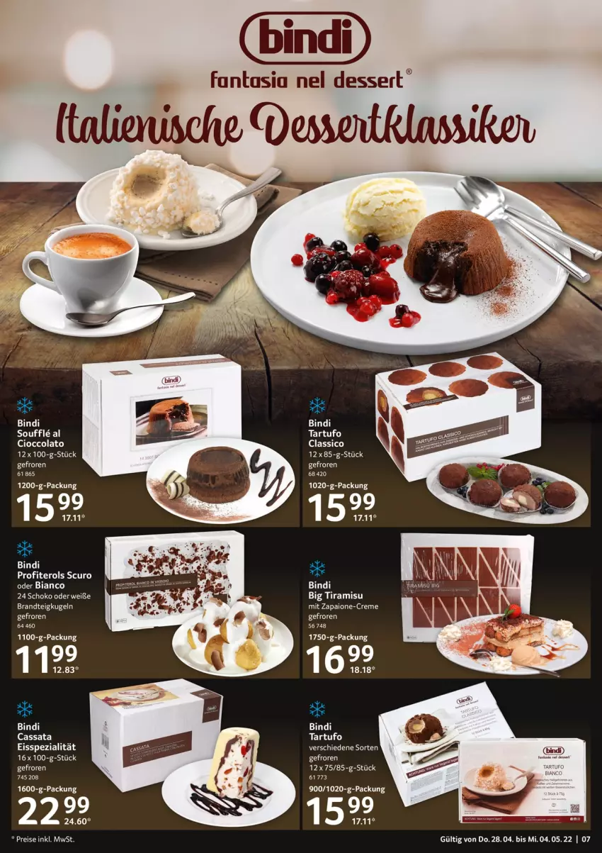 Aktueller Prospekt Selgros - Food - von 28.04 bis 04.05.2022 - strona 7 - produkty: brandt, classico, cola, creme, dessert, eis, fanta, Kugel, schoko, Spezi, Tartufo, Ti, tiramisu