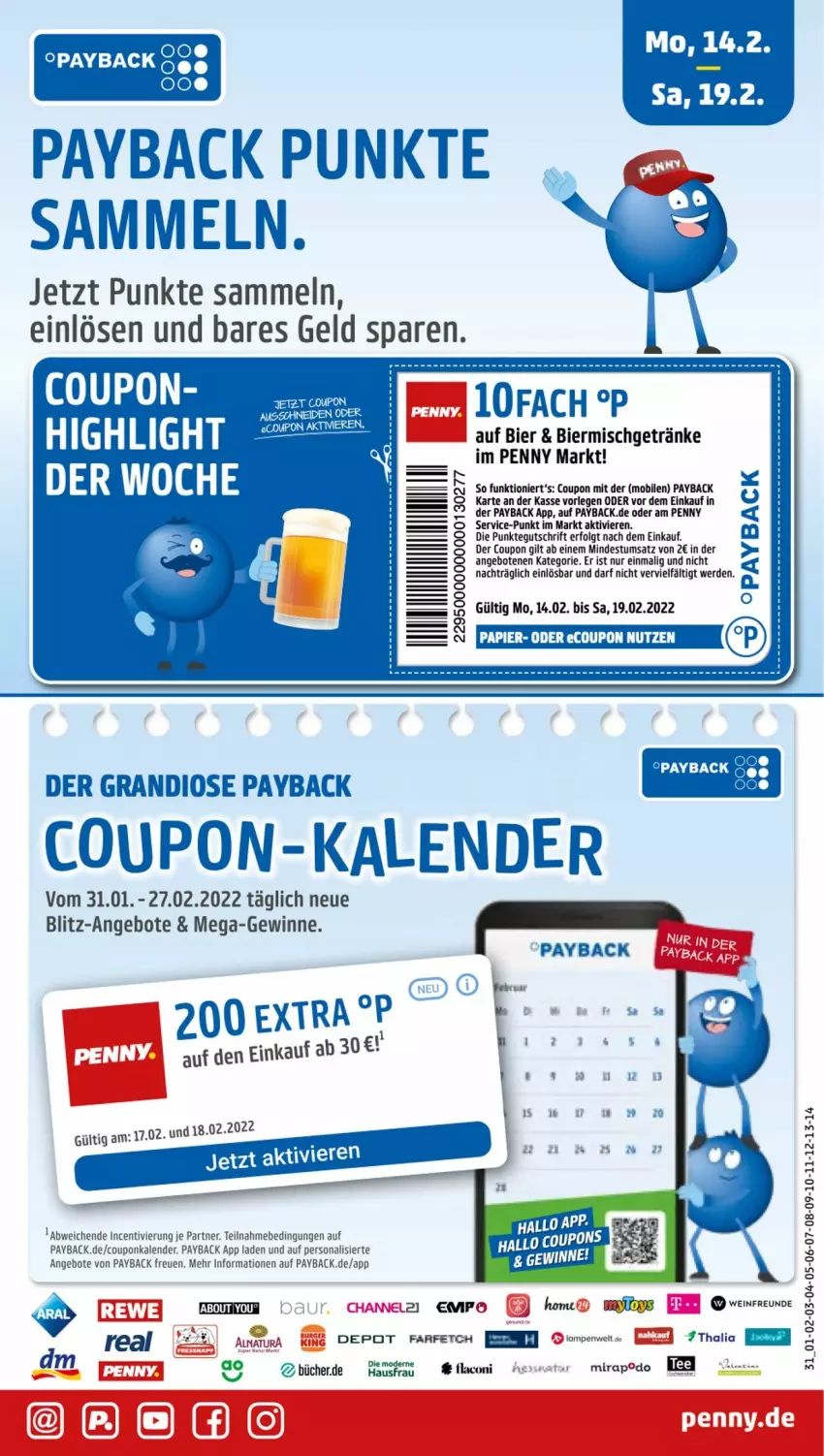 Aktueller Prospekt Penny - Prospekte - von 14.02 bis 19.02.2022 - strona 31 - produkty: angebot, angebote, coupon, erde, LG, natur, papier, payback, Persona, Ti