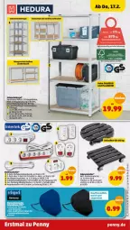 Gazetka promocyjna Penny - Prospekte - Gazetka - ważna od 19.02 do 19.02.2022 - strona 21 - produkty: adapter, Bank, Bau, bügel, Eckregal, eis, Elektro, FFP2, latte, regal, Ria, Roller, Schal, schwerlastregal, steckdose, Steckdosenleiste, Ti, tisch, Waage