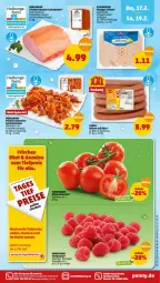 Gazetka promocyjna Penny - Prospekte - Gazetka - ważna od 19.02 do 19.02.2022 - strona 33 - produkty: aufschnitt, beere, beeren, braten, eis, fleisch, Geflügel, geschnetzeltes, gyros, himbeer, himbeere, himbeeren, Käse, kasseler, lachs, Lachsbraten, obst, regal, reis, rispentomaten, Schal, Schale, schwein, schweine, telefon, Ti, tiefpreis, tomate, tomaten, uhr, wein, weine, wiener, Zelt