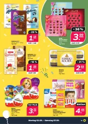 Gazetka promocyjna Netto - Woche 36 - Gazetka - ważna od 07.09 do 07.09.2024 - strona 13 - produkty: ferrero, Ferrero Rocher, Kinder, kinder schokolade, lindt, mini pralinés, oder yogurette, raffaello, schoko, schokolade, Ti, Yo, yogurette