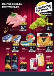 Gazetka promocyjna Netto - Woche 36 - Gazetka - ważna od 07.09 do 07.09.2024 - strona 19 - produkty: brustfilet, ecco, filet, filets, flasche, frucht, fruchtsecco, hähnchenbrust, hähnchenbrustfilet, knoppers, Kuschelweich, margherita, milka, milkana, rotkäppchen, Schal, Schale, Ti, trauben, weichspüler