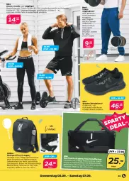 Gazetka promocyjna Netto - Woche 36 - Gazetka - ważna od 07.09 do 07.09.2024 - strona 35 - produkty: Adidas, Bau, baumwolle, beko, gin, hose, Jogginghose, leggings, Liege, Nike, orange, Ria, rucksack, sac, schultergurt, shorts, sneaker, Sport, sporttasche, Surf, Tasche, taschen, Ti, Trikot, wolle