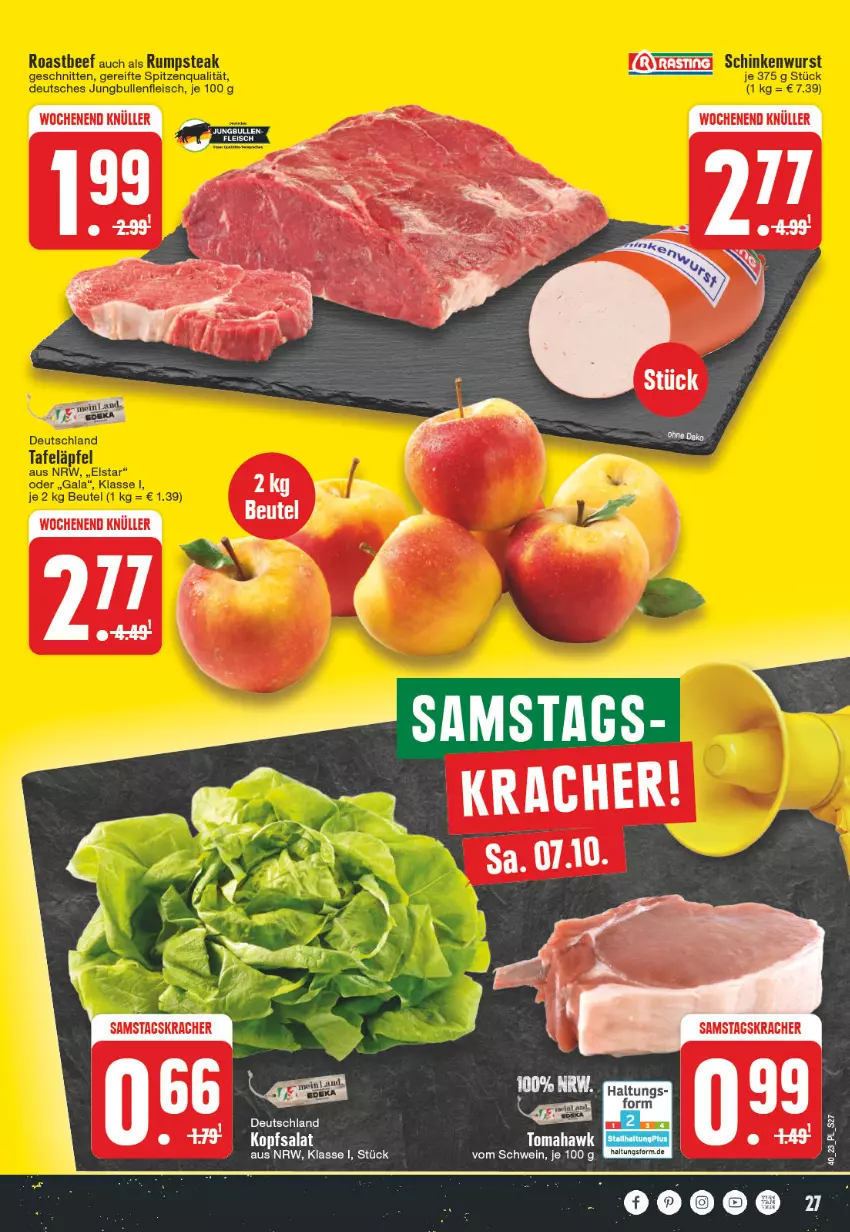 Aktueller Prospekt E Center - Angebote der Woche - von 02.10 bis 07.10.2023 - strona 27 - produkty: asti, kopfsalat, salat, schwein, Ti, wein