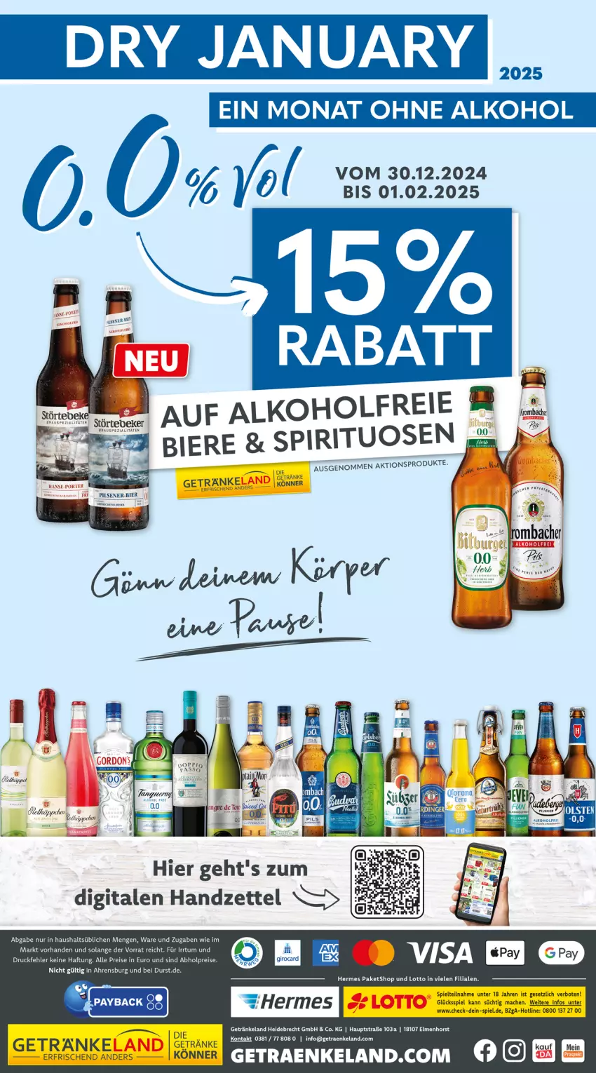 Aktueller Prospekt Getraenkeland - von 20.01 bis 01.02.2025 - strona 6 - produkty: abholpreise, bier, eier, eis, Elan, getränk, getränke, pils, pilsener, reis, Spezi, Ti