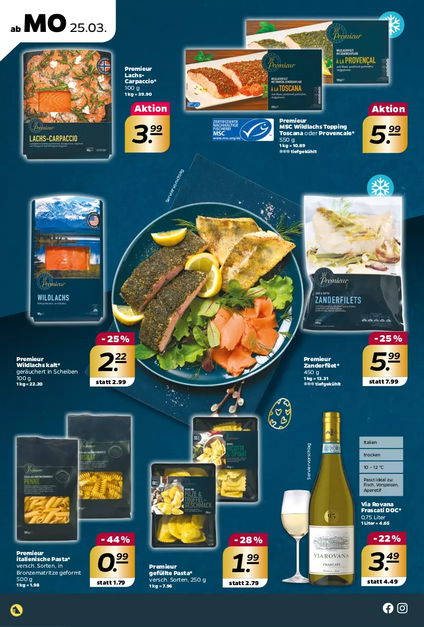 Aktueller Prospekt Netto - Woche 13 - von 25.03 bis 30.03.2024 - strona 2 - produkty: ACC, Carpaccio, eis, filet, fisch, italienische pasta, lachs, pasta, Ti, vorspeise, Wild, wildlachs, Zander