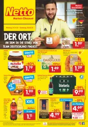 Gazetka promocyjna Netto Marken-Discount - Filial-Angebote - Gazetka - ważna od 05.02 do 05.02.2022 - strona 1 - produkty: angebot, beutel, bier, butter, coca-cola, cola, creme, Dairygold, dallmayr, dallmayr prodomo, diebels, eis, fanta, ferrero, Ferrero Küsschen, gin, irische butter, kaffee, mandarine, mandarinen, Meister, Mezzo Mix, ndk, nuss, nutella, oder sprite, prodomo, reis, sprite, Streichzart, Ti, versandkostenfrei, ZTE