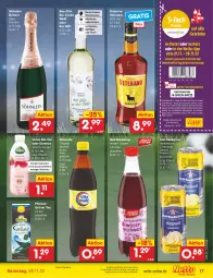 Gazetka promocyjna Netto Marken-Discount - Filial-Angebote - Gazetka - ważna od 26.11 do 26.11.2022 - strona 17 - produkty: alkohol, angebot, bestpreis, bio, coupon, cuvée, deutschlandcard, discount, eis, elle, erde, fisch, Geflügel, getränk, getränke, getränkesirup, gin, grüner tee, gutschein, limo, limonade, malz, marken-discount, osborne, pfanne, Pfanner, Rauch, reis, salat, salate, san pellegrino, sekt, sirup, söhnlein, söhnlein brillant, tee, Ti, usb, veterano, vita, vitamalz, volvic, wein, Weißwein, ZTE, zucker