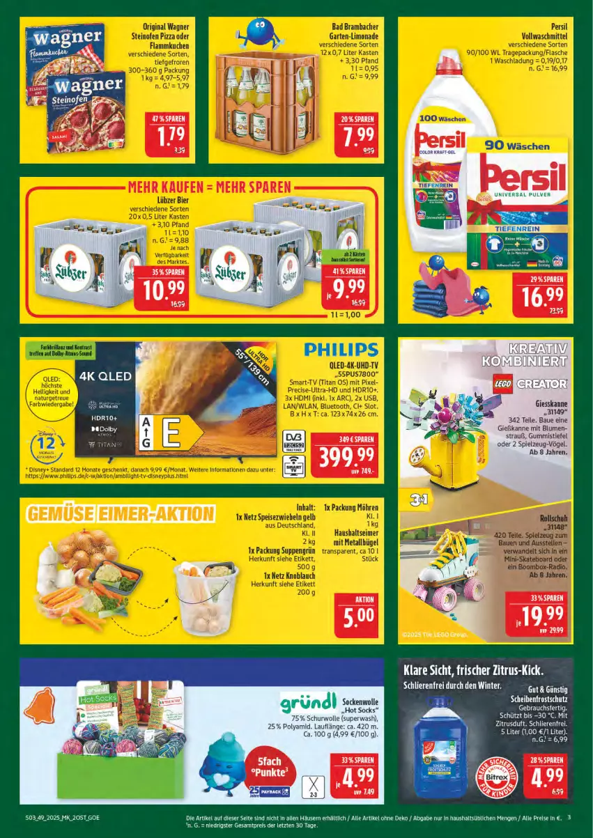 Aktueller Prospekt Marktkauf - Prospekt - von 30.11 bis 06.12.2025 - strona 3 - produkty: Bad, Bau, blume, blumen, eier, eimer, gemuse, Gießkanne, Gummistiefel, Philips, qled, Rauch, rel, socken, spielzeug, Ti, wolle