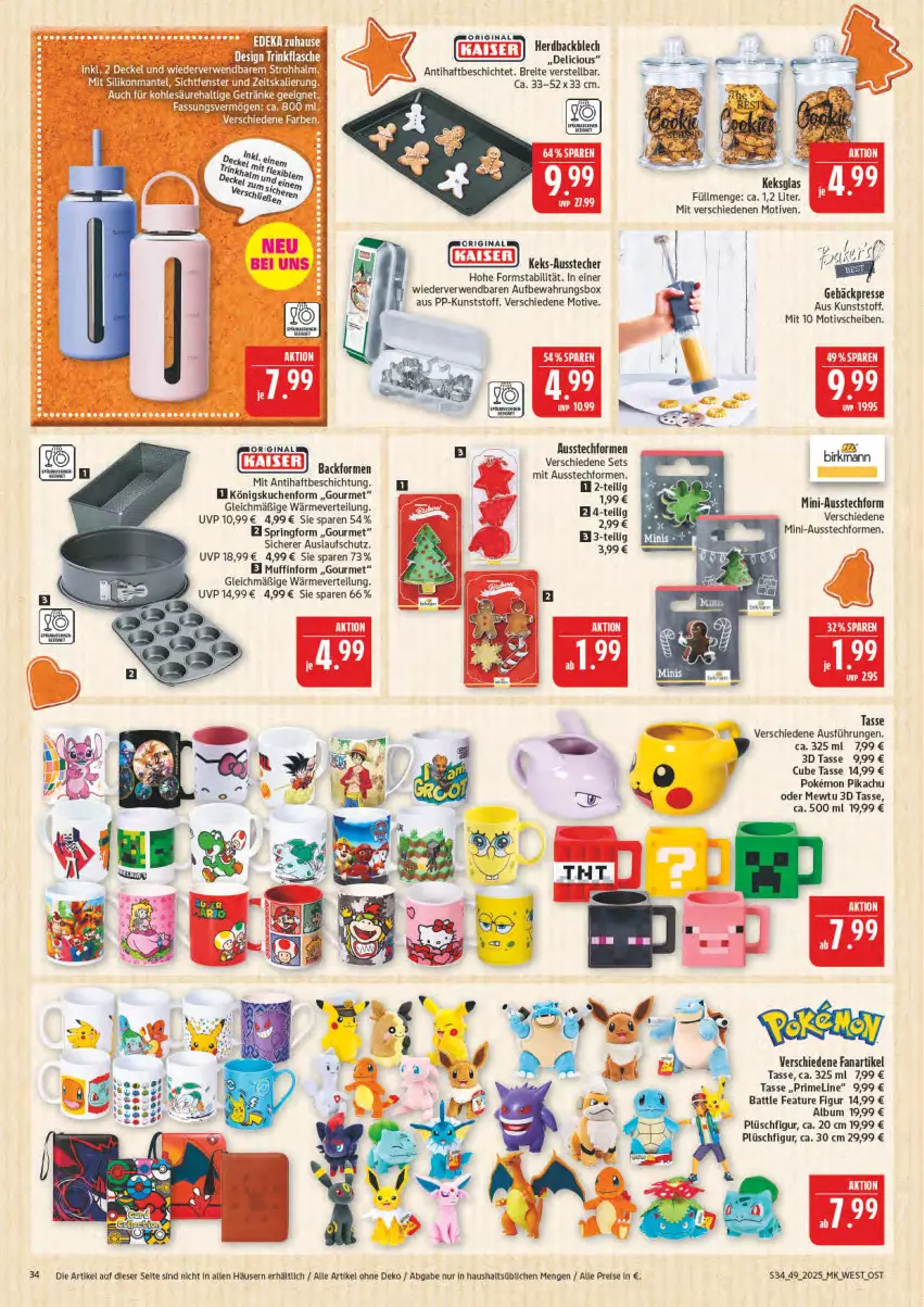 Aktueller Prospekt Marktkauf - Prospekt - von 30.11 bis 06.12.2025 - strona 34 - produkty: aufbewahrungsbox, Ausstecher, Ausstechformen, Backform, Brei, eis, Fanartikel, Gebäckpresse, gin, Kaiser, keks, Keks-Ausstecher, kuchen, Muffin, Muffinform, Plüsch, reis, ring, rwe, Springform, tasse, Ti