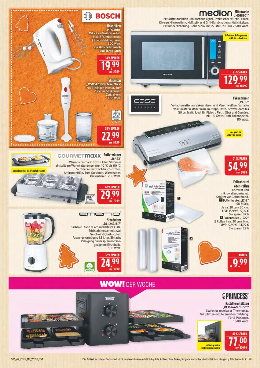 Aktueller Prospekt Marktkauf - Prospekt - von 30.11 bis 06.12.2025 - strona 35 - produkty: auto, beutel, Brei, decke, Deckel, edelstahl, edelstahlmesser, eis, elle, fisch, fleisch, gourmetmaxx, grill, grillplatte, Kinder, latte, medion, messer, mikrowelle, Mixer, obst, Obst und Gemüse, pizza, Reinigung, reis, Ria, ring, Schal, Schale, Signal, standmixer, thermostat, Ti, Tiere, timer, tisch, und gemüse, Vakuumierer, Yo, Zelt