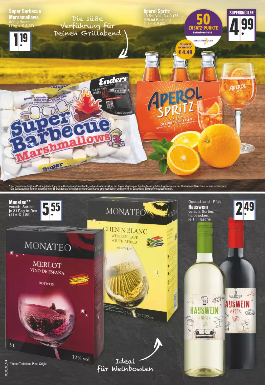 Aktueller Prospekt Edeka - Angebote der Woche - von 25.04 bis 30.04.2022 - strona 14 - produkty: angebot, angebotspreis, beutel, bowle, deutschlandcard, eis, erde, grill, LG, Pinot, pinot grigio, reis, rotwein, Ti, wein