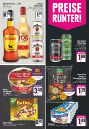 Gazetka promocyjna Edeka - Angebote der Woche - Gazetka - ważna od 30.04 do 30.04.2022 - strona 21 - produkty: Apple, bett, beutel, bourbon, chips, cocktail, cola, eis, erbsen, flasche, funny-frisch, getränk, getränke, haribo, jack daniel, jack daniel's, jim beam, katjes, kentucky straight, kichererbsen, Kichererbsen Chips, LG, linsen, Mixgetränk, osborne, paprika, reis, Ti, tuc, veterano