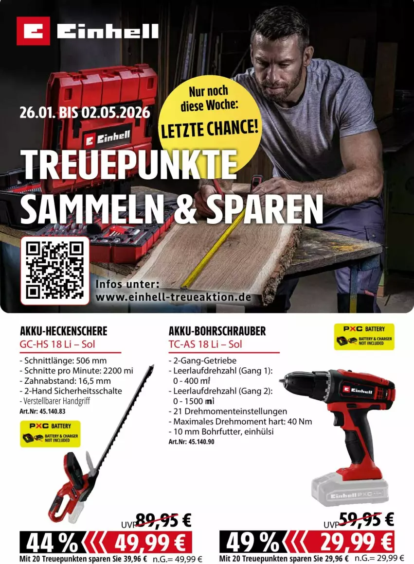 Aktueller Prospekt Edeka - Prospekte - von 27.04 bis 02.05.2026 - strona 25 - produkty: akku, akku-bohrschrauber, akku-heckenschere, Bohrschrauber, ente, heckenschere, Schal, Schere