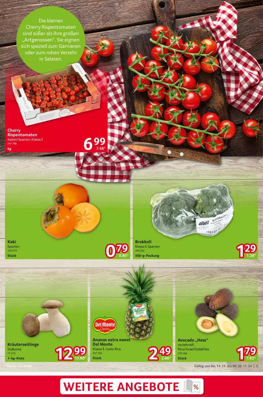 Aktueller Prospekt Selgros - Food - von 14.11 bis 20.11.2024 - strona 3 - produkty: angebot, angebote, garnier, leine, rispentomaten, salat, salate, Spezi, Ti, tomate, tomaten