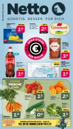 Gazetka promocyjna Netto - Woche 16 - Gazetka - ważna od 22.04 do 22.04.2023 - strona 1 - produkty: beere, beeren, broccoli, Bundmöhren, butter, coca-cola, cola, dreistern, eintopf, eis, elle, erdbeere, erdbeeren, géramont, gurke, möhren, orange, orangen, papier, reis, suppe, Ti, toilettenpapier, topf, weihenstephan