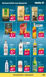 Gazetka promocyjna Netto - Woche 16 - Gazetka - ważna od 22.04 do 22.04.2023 - strona 31 - produkty: bier, bohne, bohnen, bohnenkaffee, chips, crunchips, dallmayr, dallmayr gold, eis, funny-frisch, irish whiskey, johnnie walker, kaffee, korn, linsen, lorenz, lorenz crunchips, löslicher bohnenkaffee, martini, oldesloer, pils, prodomo, reis, Ti, tyskie, vodka, weizenkorn, whiskey