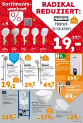 Gazetka promocyjna - Gazetka - ważna od 10.05 do 10.05.2025 - strona 19 - produkty: armatur, auto, Bau, brause, brauseschlauch, eis, Elektro, handbrause, passend für alle, Ria, schlauch, spülung, Ti, tisch, Wanne, waschtisch, waschtischarmatur, wasser, wc-sitz