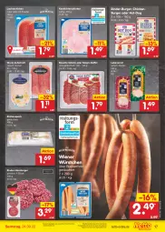 Gazetka promocyjna Netto Marken-Discount - Filial-Angebote - Gazetka - ważna od 24.09 do 24.09.2022 - strona 17 - produkty: angebot, aufschnitt, Bau, bestpreis, buch, burger, eis, gewürz, hamburger, hinterschinken, Holz, kräuter, lachs, lachsschinken, leberwurst, natur, reis, rind, rinder, saft, salami, schinken, Speck, Ti, wiener, wiener würstchen, wurst, würstchen, ZTE