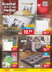 Gazetka promocyjna Netto Marken-Discount - Filial-Angebote - Gazetka - ważna od 24.09 do 24.09.2022 - strona 24 - produkty: Bau, baumwolle, bett, bettwäsche, decke, dekokissen, eis, heimtextilien, kissen, Kissenbezug, kopfkissen, mikrofaser, Mode, monster, ndk, Palette, Palettenkissen, reis, Ria, rwe, Ti, versandkostenfrei, wolle