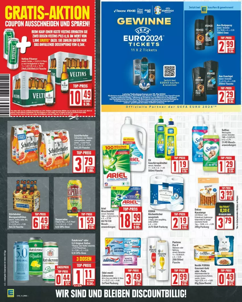 Aktueller Prospekt Edeka - Prospekte - von 29.04 bis 04.05.2024 - strona 14 - produkty: aust, body, coupon, deka, eis, gin, küche, Küchen, küchentücher, pils, reis, tee, Ti, top-preis, tücher, veltins