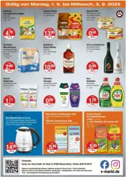 Gazetka promocyjna Vmarkt - Prospekte - Gazetka - ważna od 03.09 do 03.09.2025 - strona 20 - produkty: alle artikel ohne dekoration, Alwa, angebot, angebote, auer, ball, creme, dekoration, dell, duschgel, edelstahl, eis, fairy, flasche, fürst von metternich, glas-wasserkocher, gourmet gold, handcreme, kaes, katzennahrung, Kocher, krumbach, Mett, metternich, mineralwasser, Mode, olive, palmolive, ring, rum, scotch, scotch whisky, spülmittel, telefon, Ti, wasser, wasserkocher, whisky
