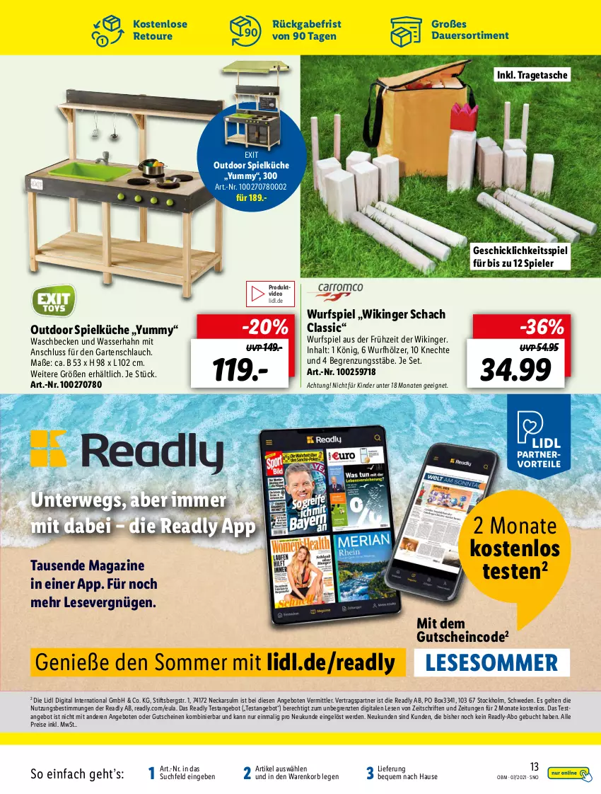 Aktueller Prospekt Lidl - Aktuelle Onlineshop-Highlights - von 01.07 bis 31.07.2021 - strona 13