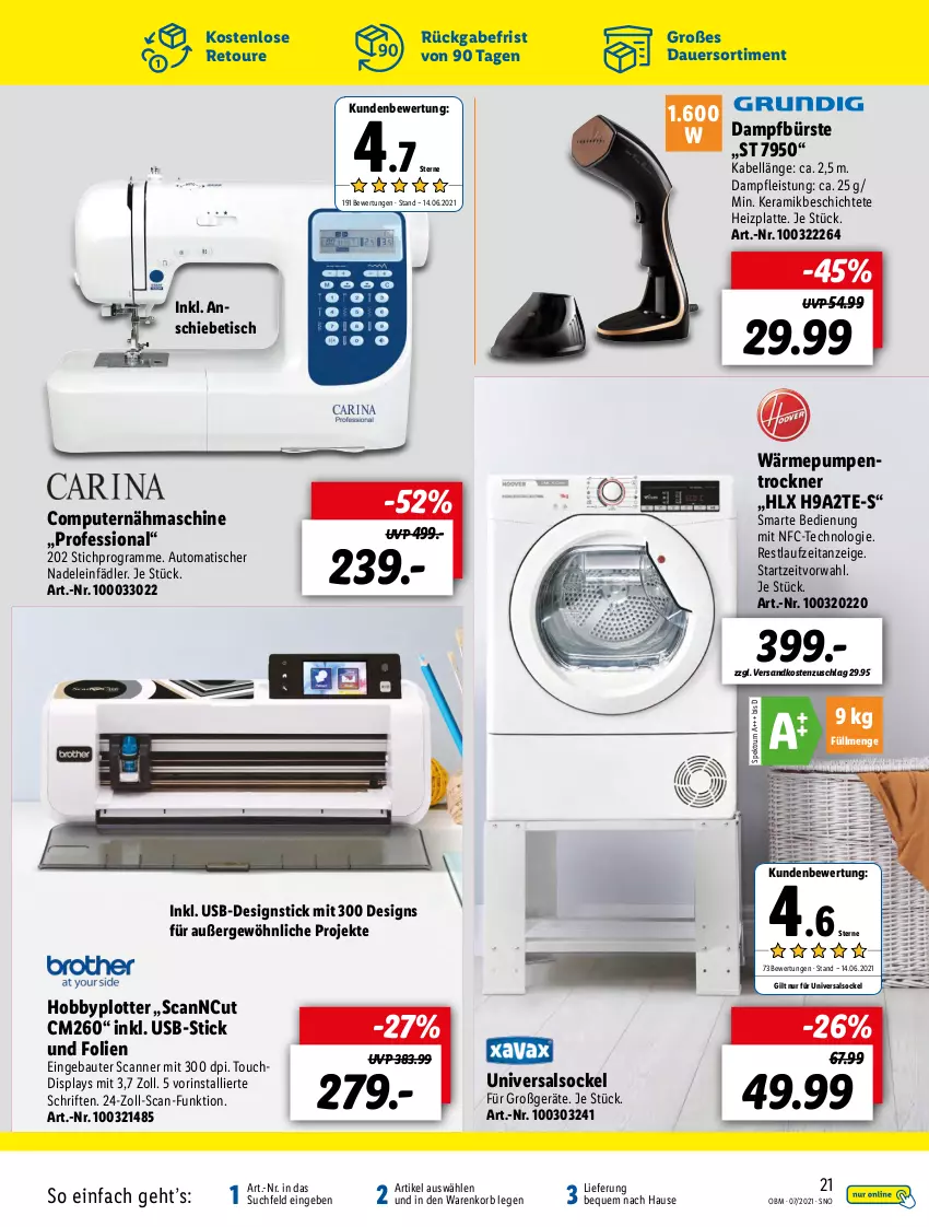 Aktueller Prospekt Lidl - Aktuelle Onlineshop-Highlights - von 01.07 bis 31.07.2021 - strona 21