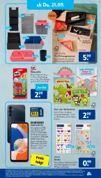Gazetka promocyjna AldiSud - IN ZWEI WOCHEN - Gazetka - ważna od 23.09 do 23.09.2023 - strona 13 - produkty: akku, Betriebssystem, buch, dell, eis, elle, erde, expertiz, hauptkamera, kamera, LG, li-ion-akku, medion, Mode, reis, ring, rwe, schubladen, sim, Stickerbuch, stifte, Ti, Tiere