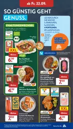 Gazetka promocyjna AldiSud - IN ZWEI WOCHEN - Gazetka - ważna od 23.09 do 23.09.2023 - strona 23 - produkty: aldi, bio, Bio-Hackfleisch, decke, eis, elle, entrecôte, filet, filets, fleisch, forelle, gin, gsw, hackfleisch, HP, joghur, joghurt, kräuter, küche, Küchen, lachs, marinade, minutensteaks, Nackensteak, nackensteaks, nuss, paprika, reis, rel, rind, rum, rumpsteak, schwein, sim, steak, steaks, Ti, tisch, wein, ZTE