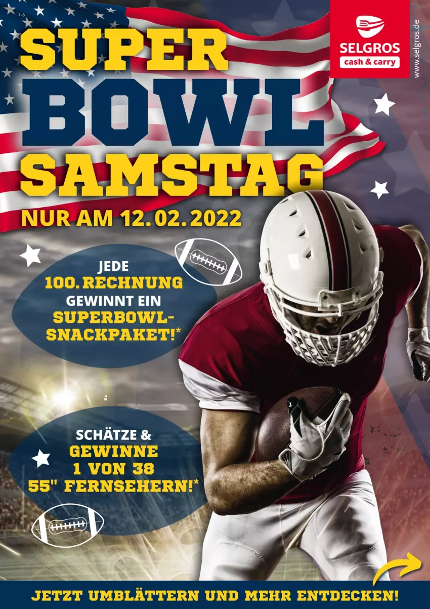 Aktueller Prospekt Selgros - Superbowl - von 12.02 bis 12.02.2022 - strona 1 - produkty: LG