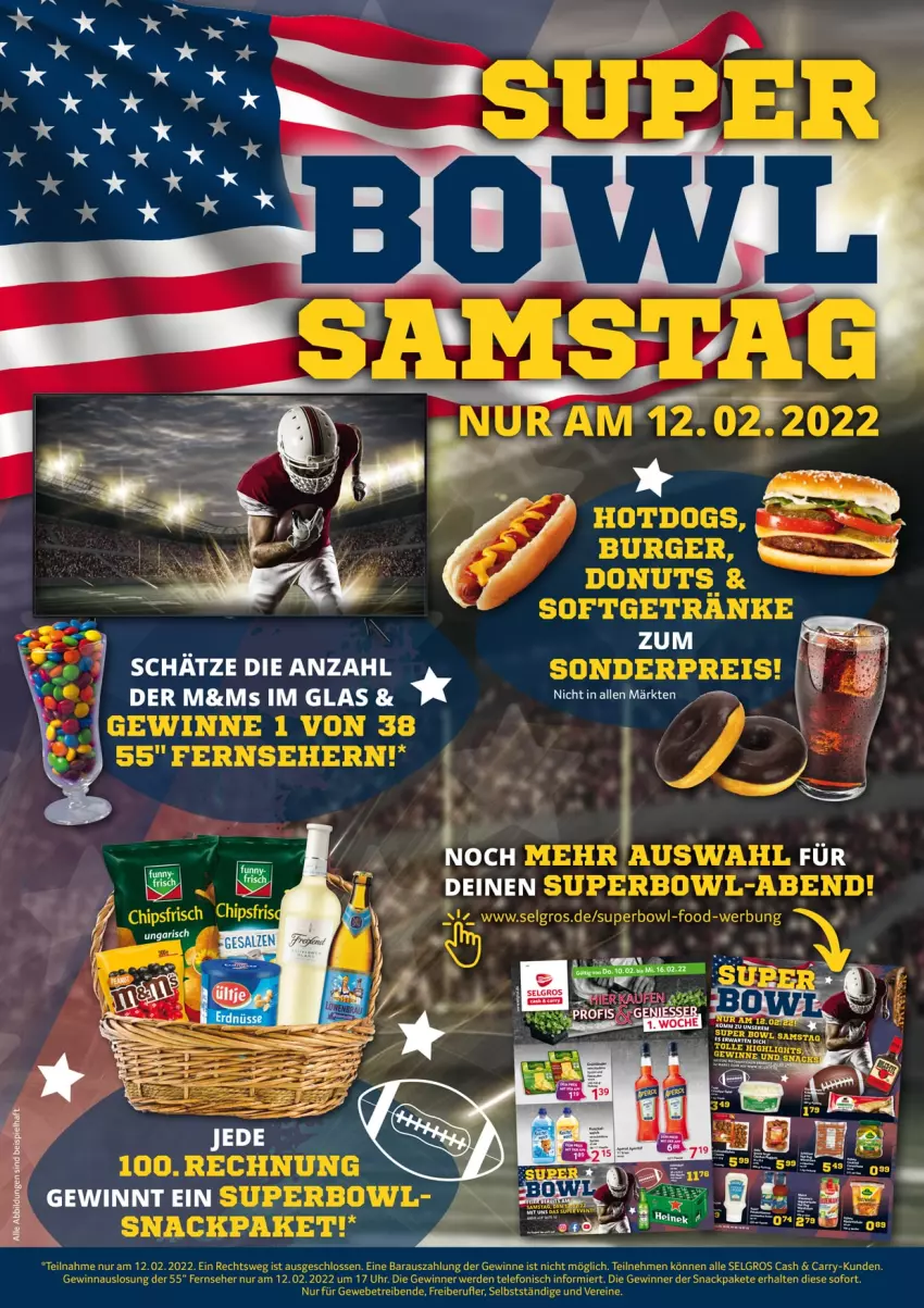 Aktueller Prospekt Selgros - Superbowl - von 12.02 bis 12.02.2022 - strona 2 - produkty: erde, fernseher, LG, tee, telefon, uhr