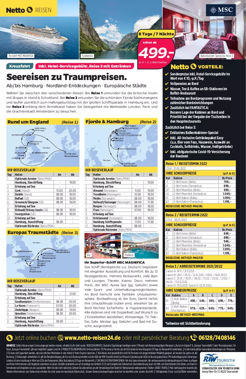 Aktueller Prospekt Netto - Netto-Reisen - von 08.11 bis 21.11.2021 - strona 4