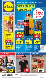 Gazetka promocyjna Lidl - Aktionsprospekt - Gazetka - ważna od 14.10 do 14.10.2023 - strona 1 - produkty: actimel, actimel drink, akku, akku-bohrschrauber, angebot, angebote, Bad, bella crema, bio, bohne, bohnen, Bohrschrauber, coca-cola, cola, coupon, danone, danone actimel drink, drink, eis, energy drink, fanta, hemd, melitta, Mezzo Mix, preisvorteil, reis, Rockstar, sprite, Ti, Unterhemd