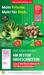 Gazetka promocyjna Lidl - Aktionsprospekt - Gazetka - ważna od 14.10 do 14.10.2023 - strona 4 - produkty: Abtei, angebot, bio, braun, brokkoli, champignon, champignons, discount, eis, frucht, magazin, obst, Obst und Gemüse, pril, reis, schnitten, Ti, und gemüse