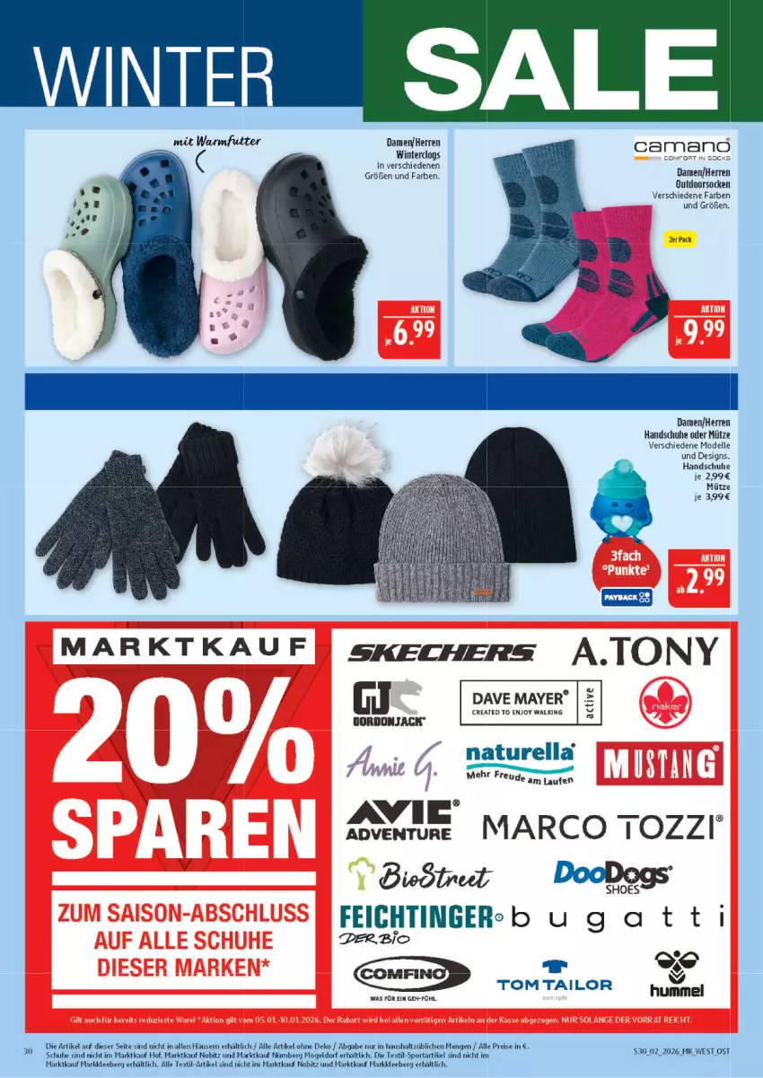 Aktueller Prospekt Marktkauf - Prospekt - von 04.01 bis 10.01.2026 - strona 30 - produkty: bio, Clogs, dell, eis, elle, handschuhe, Mode, Mütze, natur, Naturella, reis, rel, schuhe, socken, Sport, Ti, tom tailor, Winterclogs