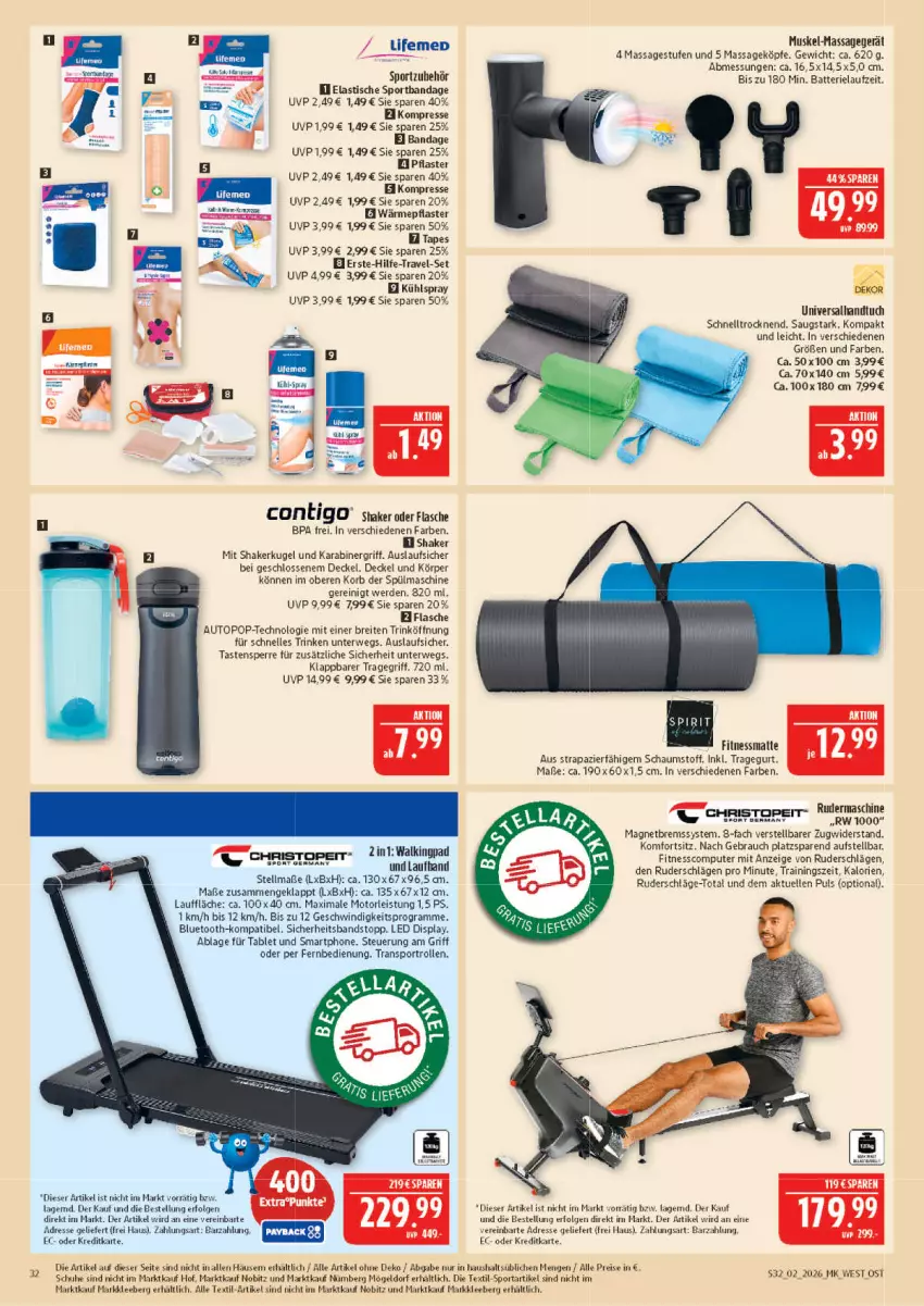 Aktueller Prospekt Marktkauf - Prospekt - von 04.01 bis 10.01.2026 - strona 32 - produkty: asti, auto, batterie, Brei, computer, decke, Deckel, eis, elle, erde, fernbedienung, flasche, handtuch, korb, Kugel, LG, Massagegerät, pflaster, pute, Rauch, reis, rwe, schuhe, shake, smartphone, Sport, tablet, Ti, tisch, tragegriff, tuc