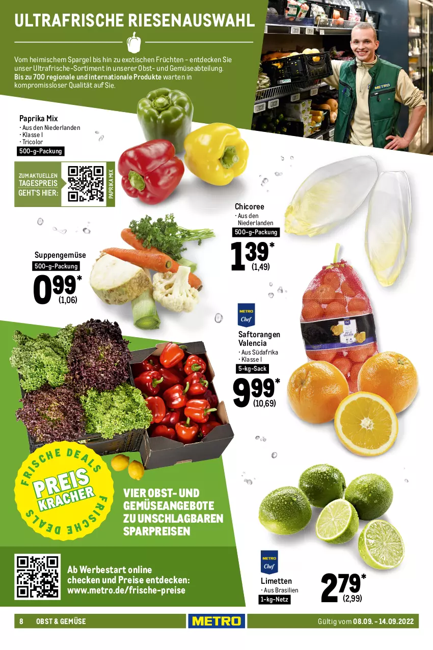 Aktueller Prospekt Metro - Food - von 08.09 bis 14.09.2022 - strona 8 - produkty: Abtei, angebot, angebote, avocado, Becher, beere, beeren, beutel, brie, broccoli, butter, coppenrath, creme, Croissant, decke, eis, eiscreme, elle, emmentaler, flammkuchen, frosta, früchte, früchten, grill, kartoffel, kuchen, lamm, LG, limette, limetten, Meister, Metro, Mett, metten, obst, Ofen, orange, orangen, paprika, paprika mix, pfanne, pfannen, pizza, reis, sac, saft, Saftorangen, sahne, sauce, spargel, steinofen, suppe, suppen, Ti, tiefkühlkost, tisch, top-hit, torte, und gemüse, wagner, würfel, zucchini, zucker