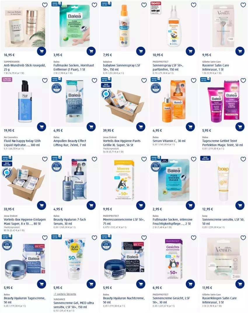 Aktueller Prospekt Dm Drogerie - Prospekte - von 07.07 bis 13.07.2022 - strona 3 - produkty: Babylove, creme, Creme gel, dip, Effect, eis, feuchtigkeitspflege, gillette, hyaluron, Hygiene-Pants, Maske, medizinprodukt, nachtcreme, Pants, rasierer, Rasierklinge, rasierklingen, Ria, rum, Serum, socken, sonnencreme, sonnenspray, tagescreme, tee, Ti, vita, Vitamin C