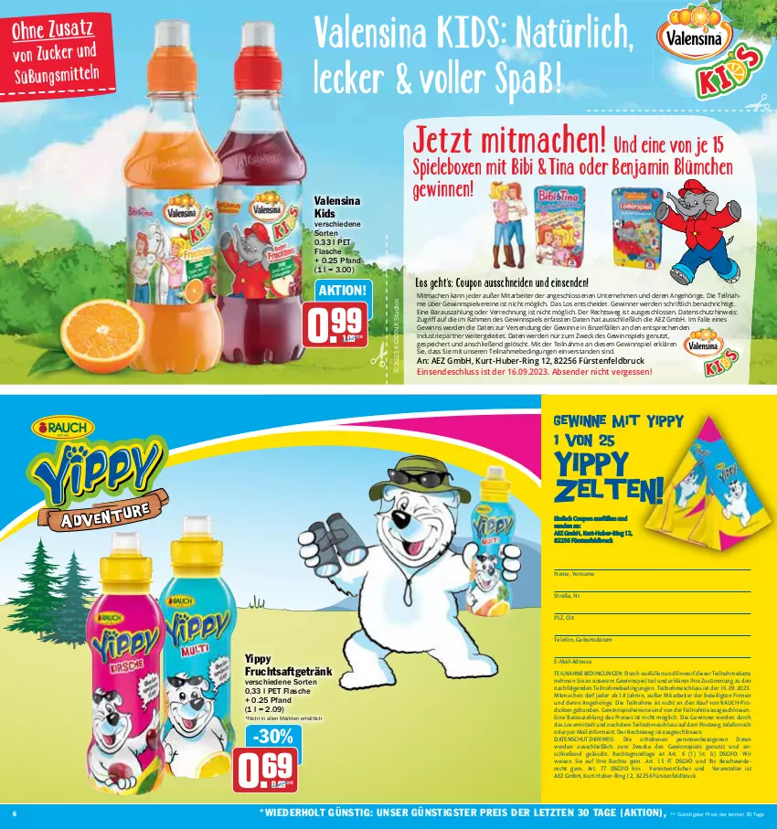 Aktueller Prospekt Aez - Prospekte - von 04.09 bis 09.09.2023 - strona 6 - produkty: AEZ, coupon, eis, erde, flasche, frucht, fruchtsaft, fruchtsaftgetränk, getränk, gewinnspiel, LG, mac, Rauch, reis, ring, saft, Spiele, telefon, Ti, valensina, weck, Zelt, ZTE, zucker