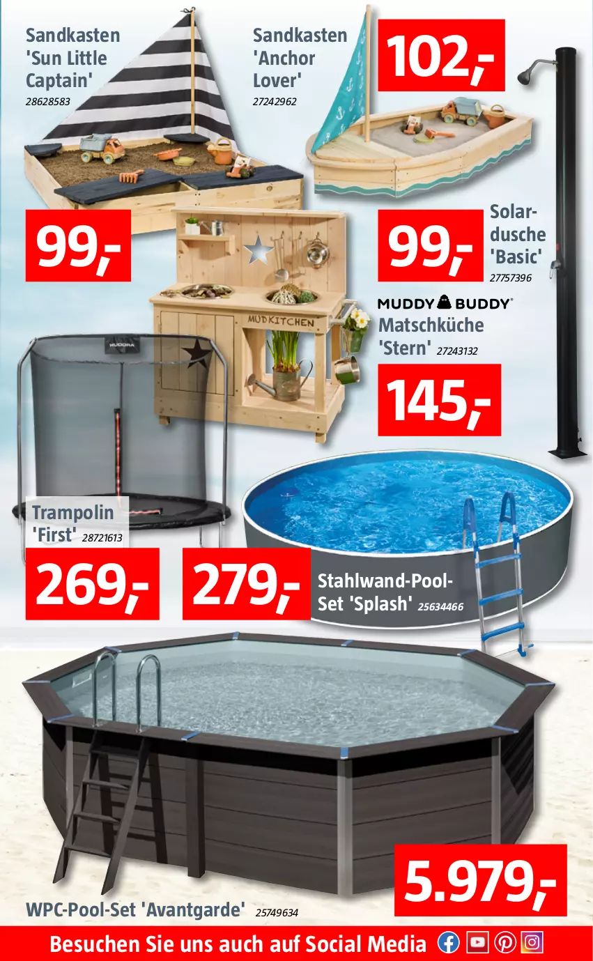 Aktueller Prospekt Bauhaus - Prospekte - von 15.06 bis 26.06.2022 - strona 2 - produkty: Cap, dusche, küche, ndk, pool, Sandkasten, Trampolin