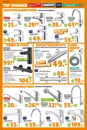 Gazetka promocyjna  - Prospekt für Globus Baumarkt  Achern - Gazetka - ważna od 18.06 do 18.06.2022 - strona 22 - produkty: armatur, armaturen, body, brause, handbrause, Mett, schlauch, Spültischarmatur, thermostat, Ti, tisch, Wanne, waschtisch, waschtischarmatur, wasser