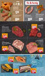 Gazetka promocyjna Rewe - Prospekte - Gazetka - ważna od 08.05 do 08.05.2022 - strona 4 - produkty: aktionspreis, bacon, braten, bratwurst, cevapcici, eis, filet, fisch, Flanksteak, fleisch, gewürz, gewürzsalz, gin, grill, grillhähnchen, grobe bratwurst, hähnchenschenkel, henkel, hüftsteak, hüftsteaks, ideal zum braten, kotelett, lachs, lachsfilet, mac, nackenkoteletts, omega, Omega-3, pfanne, Rauch, reifen, reis, rind, rinder, rindfleisch, rwe, saft, salsiccia, salz, schenkel, schnitten, schwein, schweine, schweinefleisch, schweinenacken, seelachsfilet, senf, steak, steaks, Ti, wein, weine, wurst, zwiebel, zwiebeln